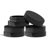 (90 Pack) 7ml Low Profile Thick Black Glass Jars with Black Lids - Airtight Containers for Oil, Lip Balm, Wax, Cosmetics view 1