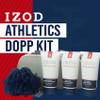 IZOD 5pc Dopp Kit Toiletry Bags Set, Travel Bag/Body Wash/Body Lotion/Face Cleaner/Mesh Sponge, Double Pull Zipper, Athletics Collection (Athletics) view 2