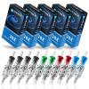 Emalla Tattoo Cartridge Needles - 100Pcs Mixed Size #12 3RL 5RL 7RL 9RL 7RS 9RS 7M1 9M1 7RM 9RM Round Line Shader Single Magnum Tattoo Machine Needle Standard Cartridge Needles for Tattoo Kit view 1