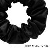 SOBONNY 100% Mulberry Silk Hair Ties, No-Damage Frizz Prevention for Sleep and Night, Hair Accessories for Women (Black) view 3