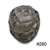 Toupee Hair System For Men Hair Pieces Real Human Hair Toupee For Men Swiss Lace Front Hair Units White Gray Mens Toupee Bleached Knots Natural Hairline Black Brown Blonde Hair Men Wigs US Stock. (8X10"-100% light to medium density, #260 2# DARKEST B view 2