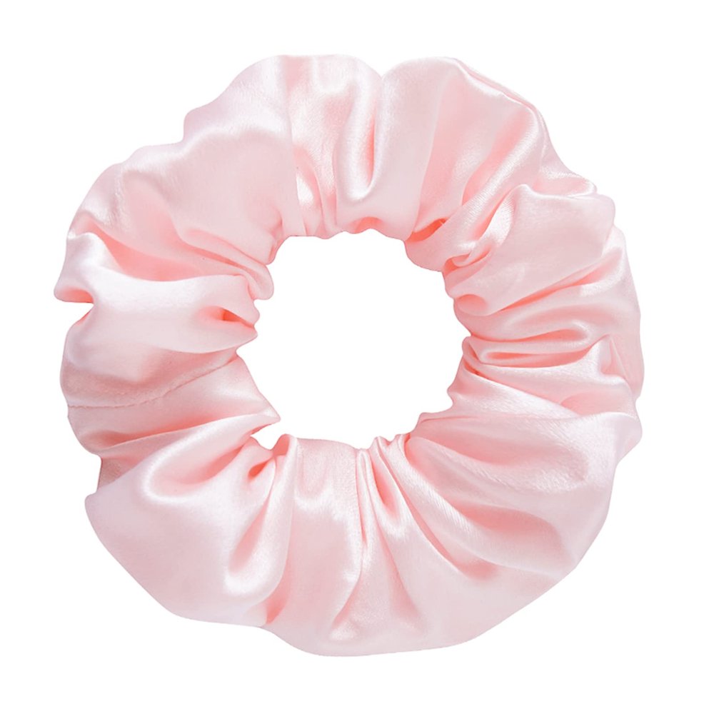 SOBONNY Mulberry Silk Hair Scrunchies, 100% Silk, No Damage for Frizz Prevention, Sleep and Night Scrunchie, Hair Accessories for Women (Pink, 1 Count)