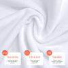 TASALON Microfiber Hair Towel for Salon - 10 Pack - 29 x 16 Inches, Quick Dry and Ultra-Soft Facial Towels with Soft Absorbant - White view 3