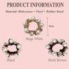 Rhinestone and Pearl Hair Ties for Women and Girls, Elastic Hair Scrunchies, Stretchy Hair Bands for Ponytail, Bun, 3pcs view 2