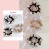 Rhinestone and Pearl Hair Ties for Women and Girls, Elastic Hair Scrunchies, Stretchy Hair Bands for Ponytail, Bun, 3pcs view 3