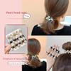 Rhinestone and Pearl Hair Ties for Women and Girls, Elastic Hair Scrunchies, Stretchy Hair Bands for Ponytail, Bun, 3pcs view 4