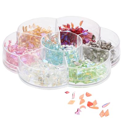 Beavorty 500pieces Nail Crystals Resin Charms for Nail Art Decoration Multi Gems and Stones for Eye-catching Designs and Crafting Projects