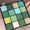 Yeweian 16 Colors Green Glitter Matte Eyeshadow Makeup Palette,Elphaba Witch Costume Eyeshadow Makeup, Forest Green Yellow Colorful Eye Shadow Plattet for Witch Cosplay Halloween SFX Makeup view 1