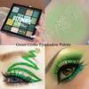 Yeweian 16 Colors Green Glitter Matte Eyeshadow Makeup Palette,Elphaba Witch Costume Eyeshadow Makeup, Forest Green Yellow Colorful Eye Shadow Plattet for Witch Cosplay Halloween SFX Makeup view 3