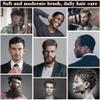 Hair Brush, Boar Brush for Men, Firm for Thick Coarse Hair, Use for Smoothing, Soft on Scalp view 4