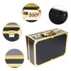 Fetcoi Barber Case Barber Carrying Case, Portable Hairdressing Tool Storage Barber Suitcase Barber Tool Box with Lock for Scissors Clippers Barber Supplies (Gold) view 4