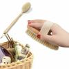 MOOKEENONE 1 Pack x Body Brush, Eco-Friendly Wooden Long-Handled Bath Shower Body Back Dry Skin Cleaning Tool Spa Scrubber Brush view 2