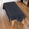 Cottingon 3 Piece Massage Table Sheet Set, 100% Brushed Premium Microfiber Ultra Light, Wrinkle free, Facial Bed Cover Fits 36" x 77" upto 7"Deep Massage Beds, Dark Grey view 2