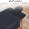 Cottingon 3 Piece Massage Table Sheet Set, 100% Brushed Premium Microfiber Ultra Light, Wrinkle free, Facial Bed Cover Fits 36" x 77" upto 7"Deep Massage Beds, Dark Grey view 3