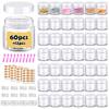 2 oz Plastic Containers with Lids 60pcs Plastic Jars with White Lids + 3/5/10 Gram 12pcs Sample Containers Travel Jar Great for Lip Scrub, Body Butters, Cream, Lotion (72 Pack) view 1