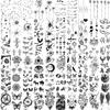 77 Sheets Temporary Tattoo for Men and Women, 17 Sheets Half Arm Chest Shoulder Fake Tattoos, 60 sheets Tiny Black for Adults, Waterproof Realistic Tattoos Long-Lasting view 2