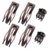 Hann 24 Pieces Double Grip Hair Clips + 2 Claw Hair Clips Metal Snap Hair Clips Hair Barrettes for Hair Making, Salon Supplies (Metal Gray) view 1