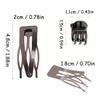 Hann 24 Pieces Double Grip Hair Clips + 2 Claw Hair Clips Metal Snap Hair Clips Hair Barrettes for Hair Making, Salon Supplies (Metal Gray) view 2