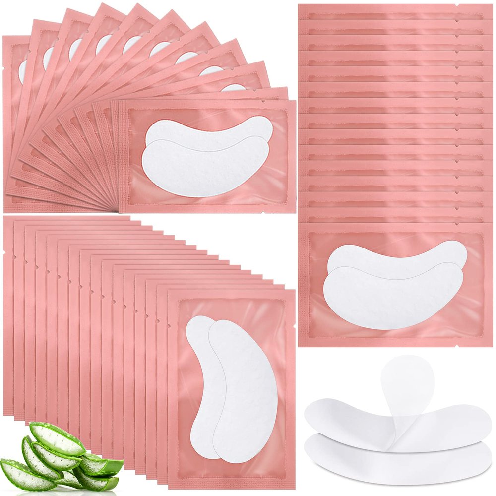 500 Pairs Under Eye Gel Pads Natural Eyelash Extension Gel Pads Patches Kit for Eyelash Extension Supplies Bulk Beauty Tools, Fit Most Eye Shape