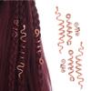 Chamvino 6PCS Dreadlocks braid hair loops Retro spinning spiral hairpin Dreadlocks Beads Braiding Hair Decorations Hair Jewelry for Women(Rose gold) view 1