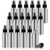 2oz Aluminum Fine Mist Spray Bottles Reusable Metal Atomizer Bottles Empty Small Spray Bottle Storage Travel Size with Black Pump for Cosmetic Perfume Toner Face Spray Essential Oil Storage(18 Pcs) view 1