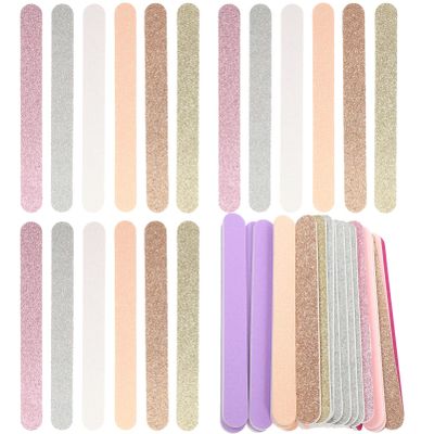 minkissy 30pcs Double-Sided Nail File Tool for Professional Manicure Pedicure Eva Buffing Strips More for Natural Nails