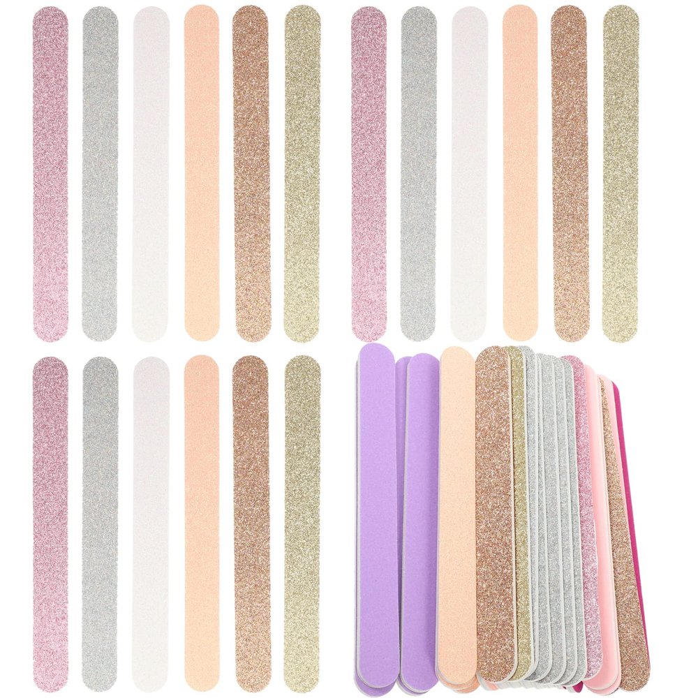 minkissy 30pcs Double-Sided Nail File Tool for Professional Manicure Pedicure Eva Buffing Strips More for Natural Nails