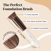 Keshima Foundation Brush Flat Top Kabuki - Premium Foundation Brush for Liquid Makeup, Cream, and Powder - Buffing, Blending, and Face (Regular Size, White) view 2