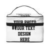 Adaptor Custom Personalized Makeup Bag Travel Design Your Own Large Cosmetic Bag Case Organizer Pouch with Mesh Bag Brush Holder Make Up Toiletry Bags for Women view 2