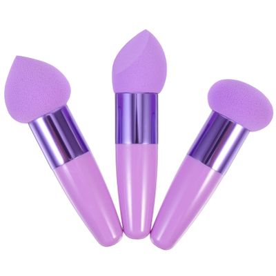 Beavorty 3pcs Portable Makeup Pens Set Travel-friendly Cosmetic Tools Makeup Sponges for Easy Application Includes Mushroom Heart-shaped and Angled Tips for Fashion Enthusiasts