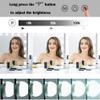 Bitity Vanity Makeup Mirror with Lights,10X Magnification,Large Hollywood Lighted Vanity Mirror with 15 Dimmable LED Bulbs,3 Color Modes,Touch Control,Tabletop or Wall-Mounted(23in), White view 3