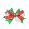 Hair Bow Layered Christmas Bow with Silicone Charm - White Candy Cane view 1