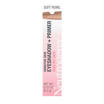 Neutrogena Sensitive Skin Eyeshadow + Primer, a Longwearing, 2-in-1 Metallic Eyeshadow for Sensitive Skin with Pro-Vitamin B5, Lightweight Cream-to-Powder Formula, Soft Pearl, 0.22 oz