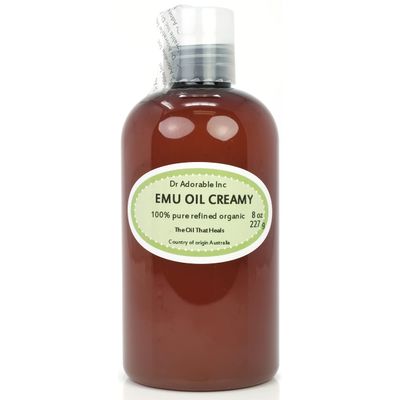 Dr Adorable - 8 oz - Creamy Emu Oil - 100% Pure Natural Organic