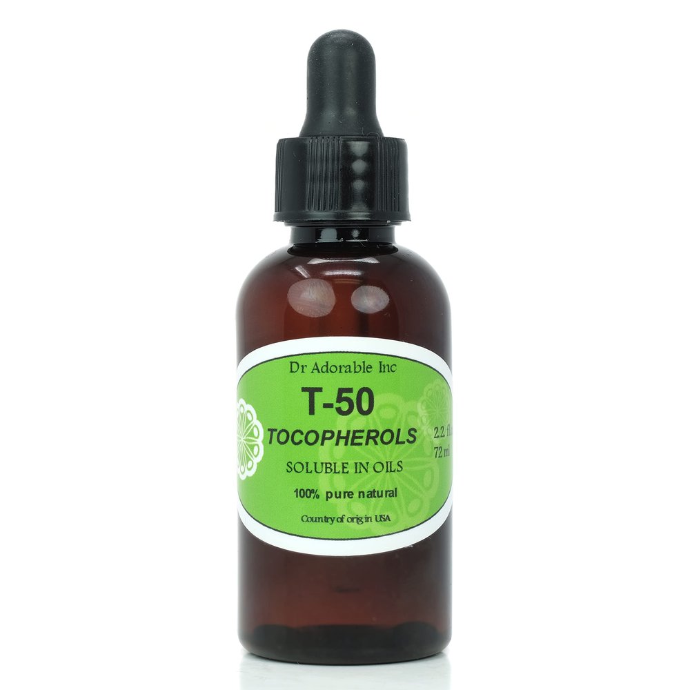 Dr Adorable - 2 oz with dropper - Tocopherols T-50 Oil-Soluble Vitamin E - Pure Natural Premium Anti Aging