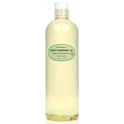 Dr Adorable - 16 oz - Sweet Almond Oil - 100% Pure Natural Organic Cold Pressed