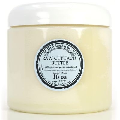 Dr Adorable - 16 oz - Cupuacu Butter - Exotic Unrefined Pure Natural Organic Cold Pressed