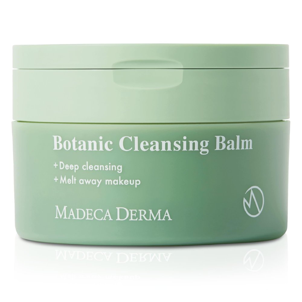 Madeca DERMA Botanic Cleansing Balm Deep Cleansing & Makeup Removal with Centella Asiatica & Jojoba Oil, Korean Skincare, Balm-to-Oil Formula for Pore Purifying & Moisturizing (4.1 fl oz)