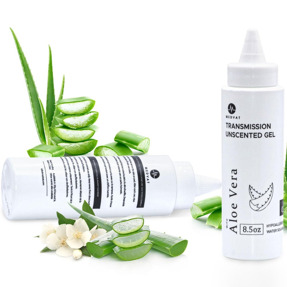 Medvat Unscented Transmission Gel with Aloe Vera, 2-Pack, 8.5oz Twist Cap Bottles, Clear