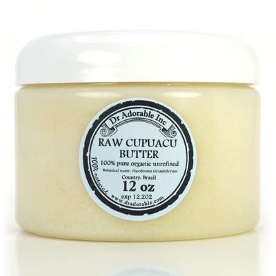 Dr Adorable - 12 oz - Cupuacu Butter - Exotic Unrefined Pure Natural Organic Cold Pressed