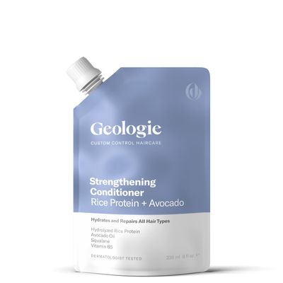 Geologie Strengthening Conditioner | Rice Protein + Avocado Custom Control Haircare | 8 fl oz