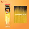 Sensationnel X-pression prestretched braiding hair - 3x braid 58 inch all kanekalon flame retardant synthetic braid for box braids and twists (1 pack, T1B/MUSTARD) view 2