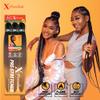 Sensationnel X-pression prestretched braiding hair - 3x braid 58 inch all kanekalon flame retardant synthetic braid for box braids and twists (1 pack, T1B/MUSTARD) view 4