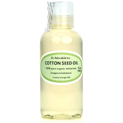 Dr Adorable - 4 oz - Cottonseed Oil - Winterized 100% Pure Natural Organic Cold Pressed
