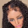 13X6 Deep Parting HD Lace Frontal Wigs Kinky Curly Wig With Curly Edege Human Hair For Black Woman 180% Density Full End Deep Wave Brazilian Hair Glueless Curly Baby Hair Lace Front Wig 26" view 3