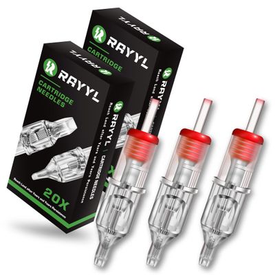 Rayyl 40PCS Tattoo Needles Cartridge Mixed 1205RM 1207RM 1209RM 1211RM for Beginner & Experienced Artists...