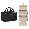 BAGSMART Hanging Travel Toiletry Organizer - Cosmetic Bag for Full Sized Toiletries, Basic-Black view 1
