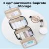 BAGSMART Hanging Travel Toiletry Organizer - Cosmetic Bag for Full Sized Toiletries, Basic-Black view 2