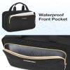BAGSMART Hanging Travel Toiletry Organizer - Cosmetic Bag for Full Sized Toiletries, Basic-Black view 3