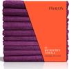 TASALON Microfiber Hair Towel for Salon - 10 Pack - 29 x 16 Inches, Quick Dry and Ultra-Soft Facial Towels with Soft Absorbant (Purple) view 1